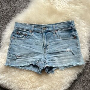 GAP Blue Jean Shorts Distressed Style